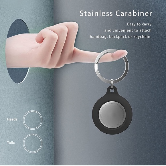 8 NEW AIRTAG CASES / 2 Packs of 4 each Case for AirTag with Keychain - Picture 3 of 9